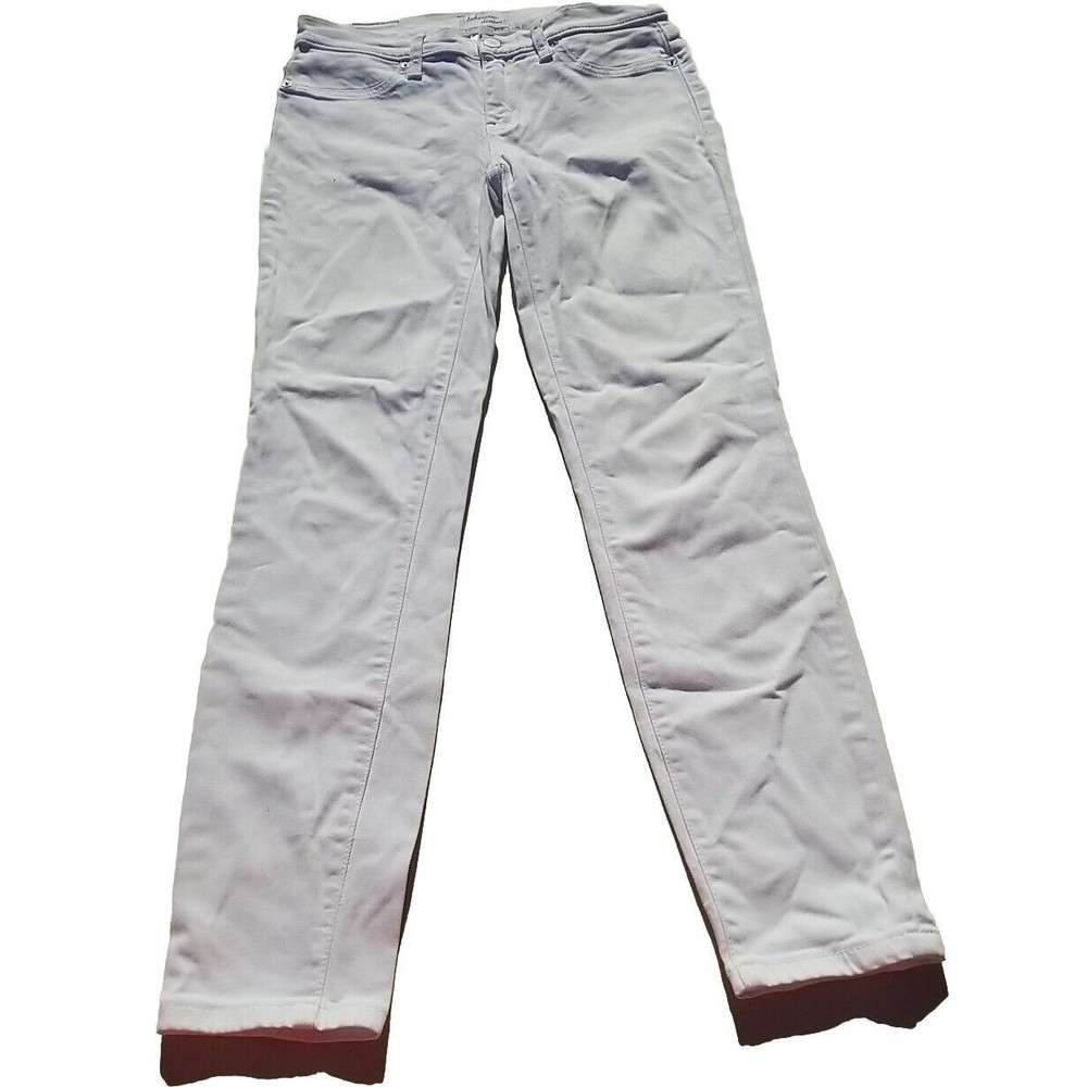 Lakeview Denim Jeans Womens 27 White Stretch Skinny Pants Front Faux Pocket